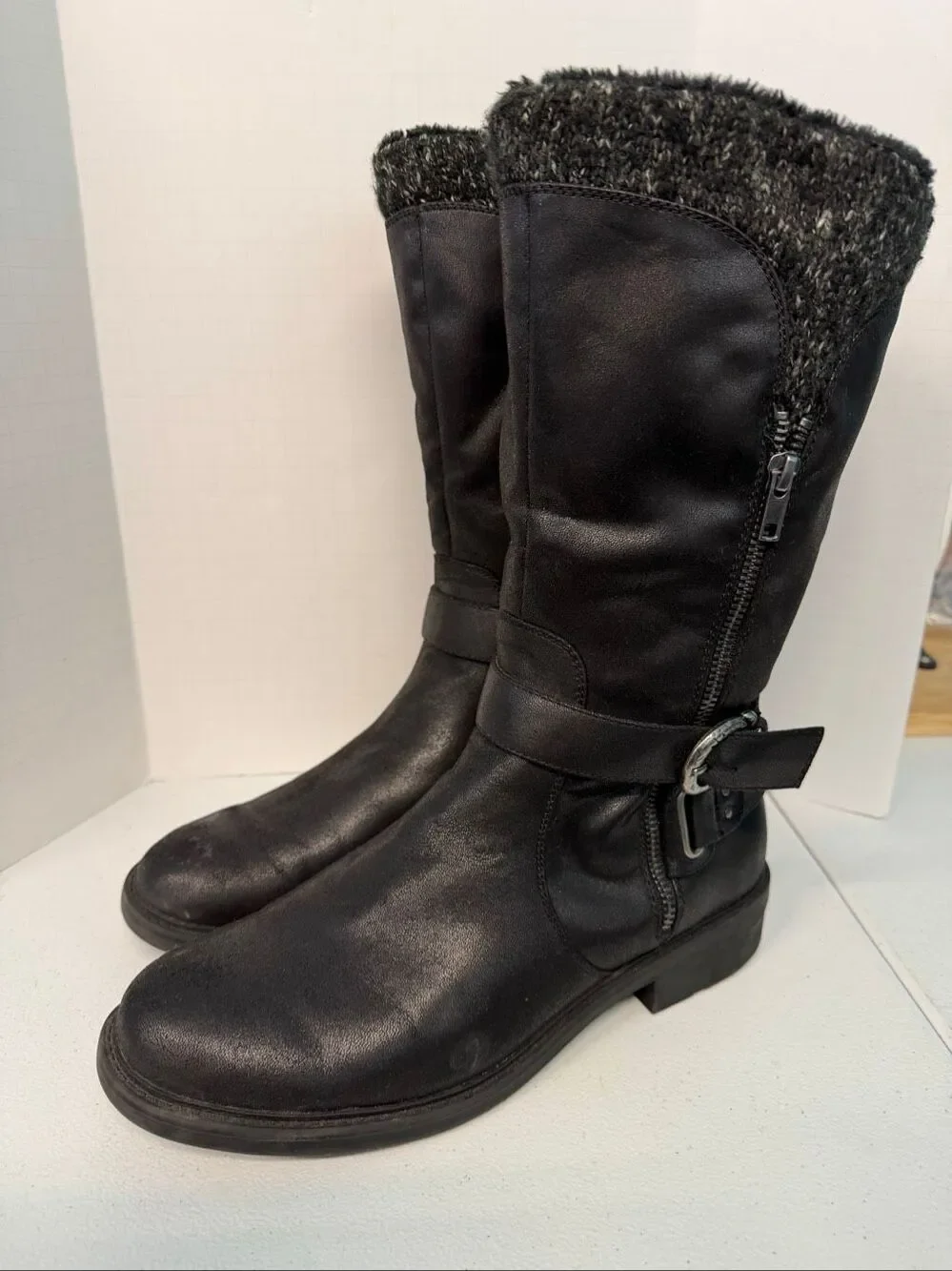 Baretraps Carisse Black Buckle Boots Women’s Size 11